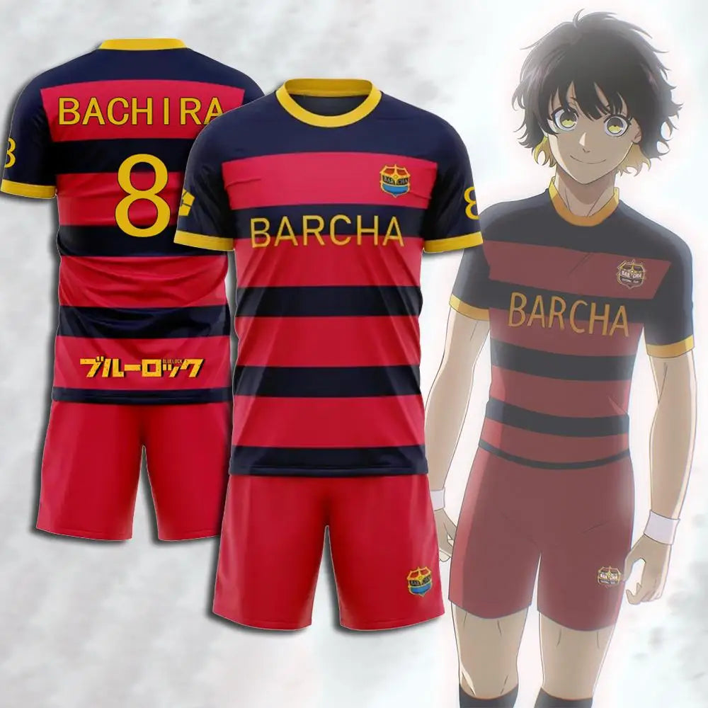 Blue Lock Jersey - FC Barcha Home Kit Full Set