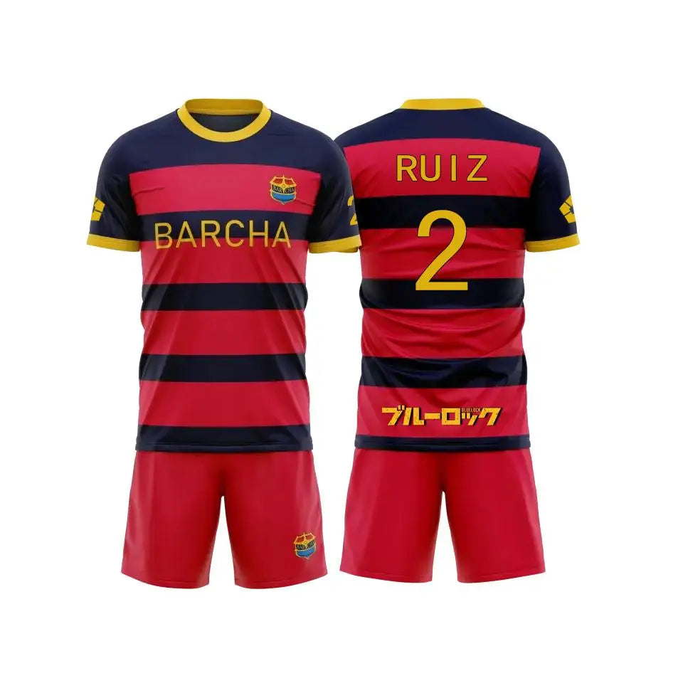 Blue Lock Jersey - FC Barcha Home Kit Full Set